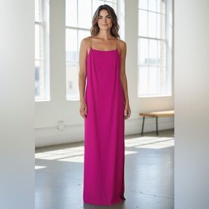 Trina Turk Fuchsia Pink Chain Strap Maxi Dress – Style TD175007 Size 0